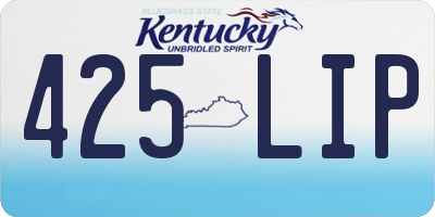KY license plate 425LIP