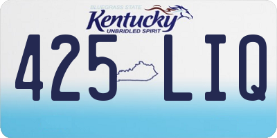 KY license plate 425LIQ