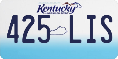 KY license plate 425LIS