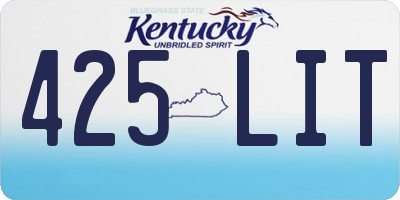 KY license plate 425LIT