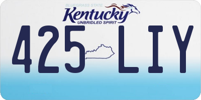 KY license plate 425LIY