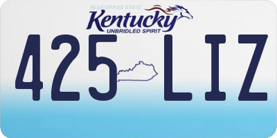 KY license plate 425LIZ