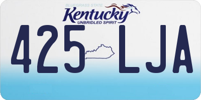 KY license plate 425LJA