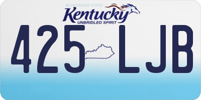 KY license plate 425LJB
