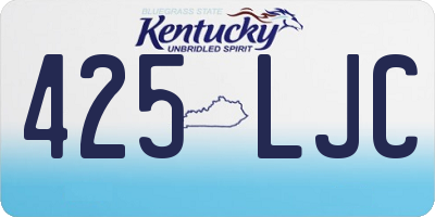 KY license plate 425LJC