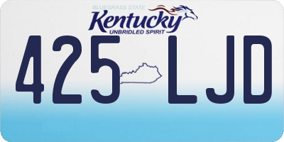 KY license plate 425LJD