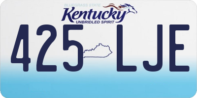 KY license plate 425LJE