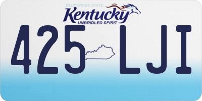 KY license plate 425LJI