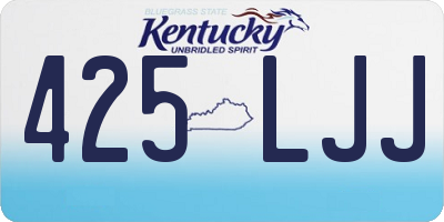 KY license plate 425LJJ