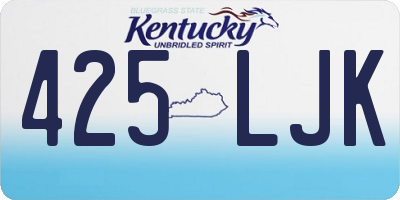 KY license plate 425LJK