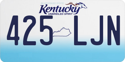 KY license plate 425LJN
