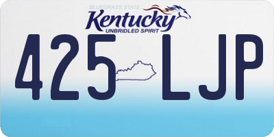 KY license plate 425LJP