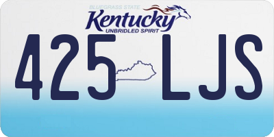 KY license plate 425LJS