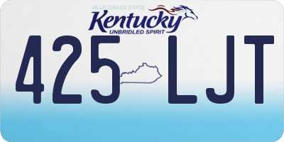 KY license plate 425LJT
