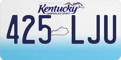 KY license plate 425LJU