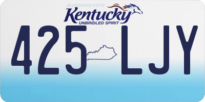 KY license plate 425LJY