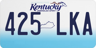 KY license plate 425LKA