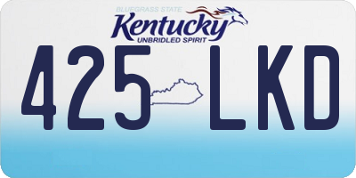 KY license plate 425LKD