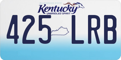 KY license plate 425LRB
