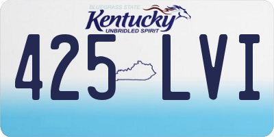 KY license plate 425LVI