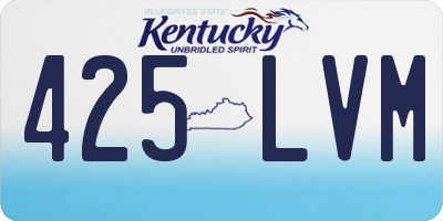 KY license plate 425LVM