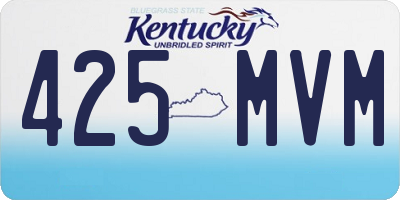 KY license plate 425MVM
