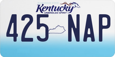 KY license plate 425NAP