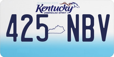 KY license plate 425NBV