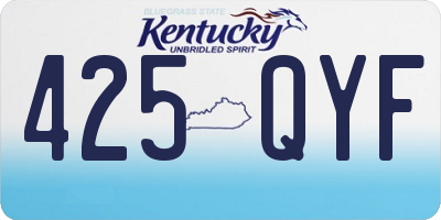 KY license plate 425QYF