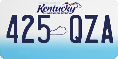 KY license plate 425QZA