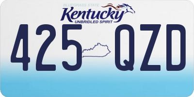 KY license plate 425QZD