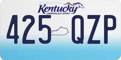 KY license plate 425QZP