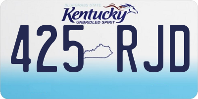 KY license plate 425RJD