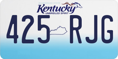 KY license plate 425RJG