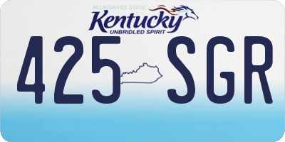 KY license plate 425SGR