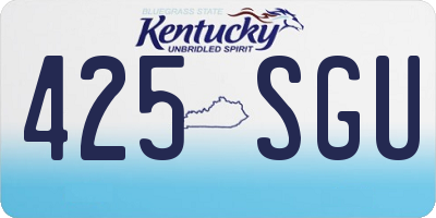 KY license plate 425SGU