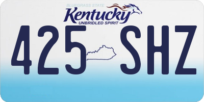 KY license plate 425SHZ