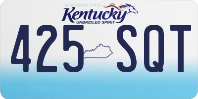 KY license plate 425SQT