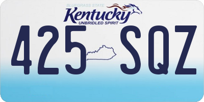 KY license plate 425SQZ