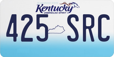 KY license plate 425SRC