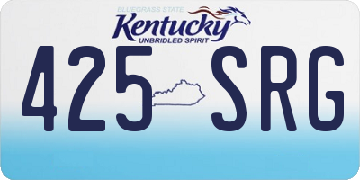 KY license plate 425SRG