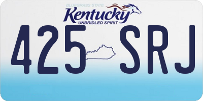 KY license plate 425SRJ