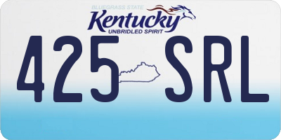 KY license plate 425SRL