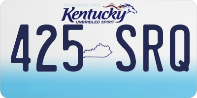 KY license plate 425SRQ