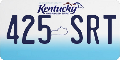 KY license plate 425SRT