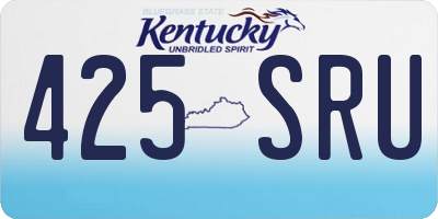 KY license plate 425SRU