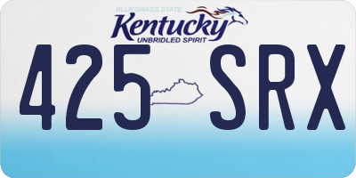 KY license plate 425SRX