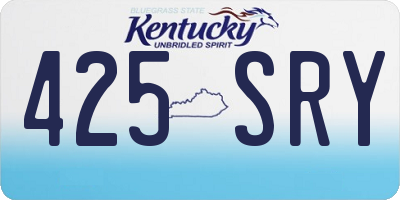 KY license plate 425SRY