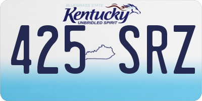KY license plate 425SRZ