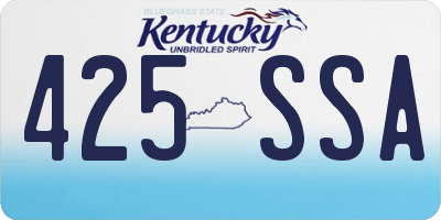 KY license plate 425SSA